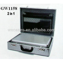 new design 2 in 1 aluminum briefcase from China factory high quality
